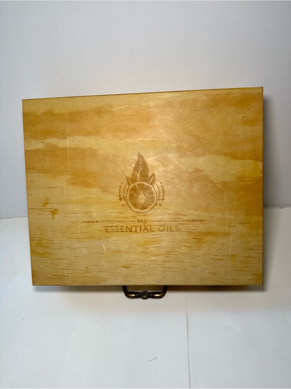 Wood Essential Oil Storage Box 60 Slot Organizer Case Display Holder w Handle